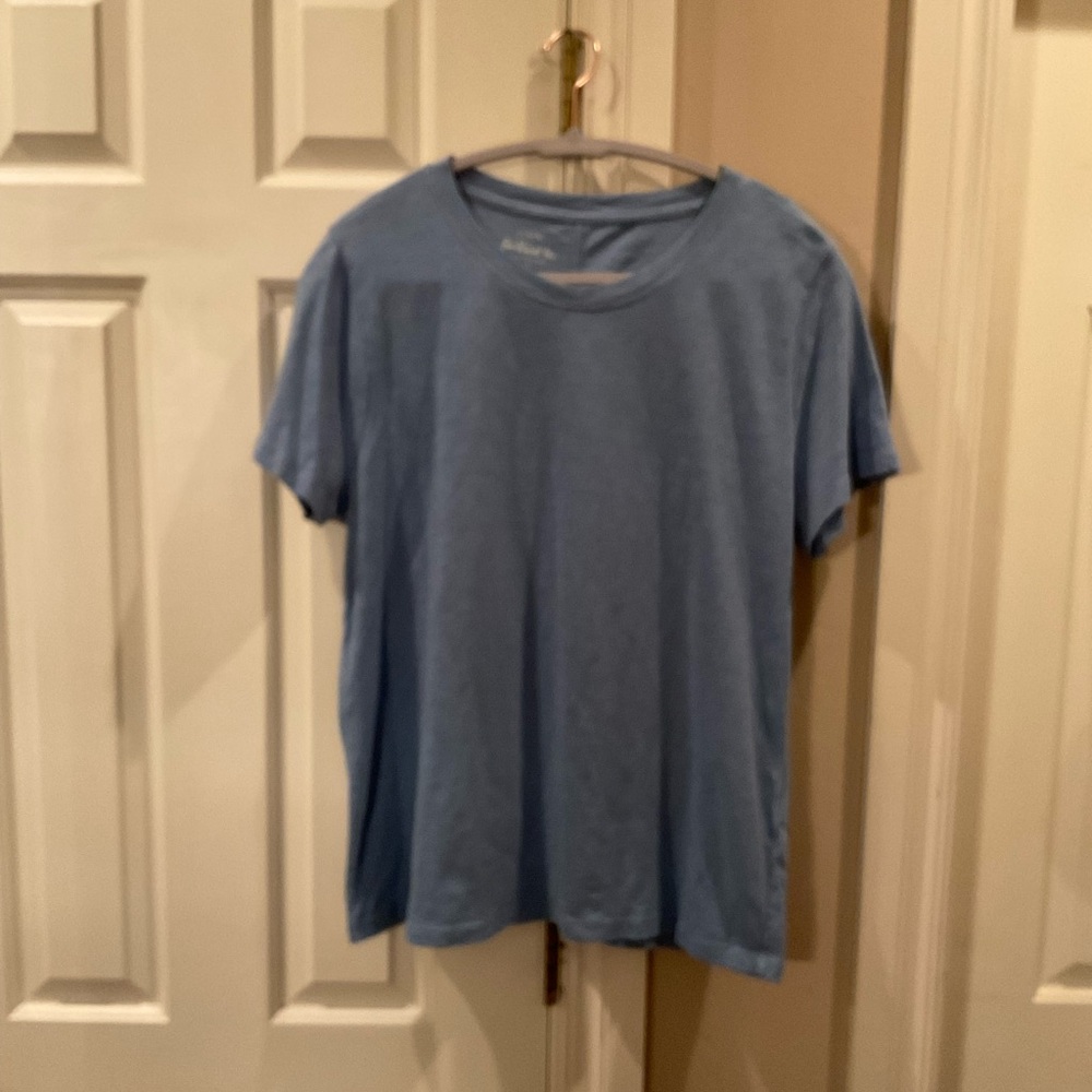 J. Crew Factory Blue Girlfriend Tee Size L